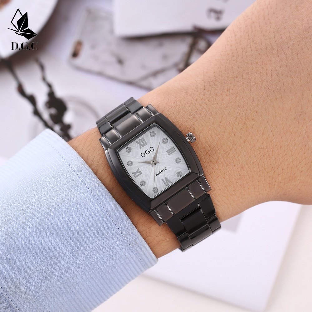 ✅Jam Tangan Wanita Terbaru Premium Mewah Stainliss Steel Tanggal Aktif Persegi Panjang Import Quartz Analog C85