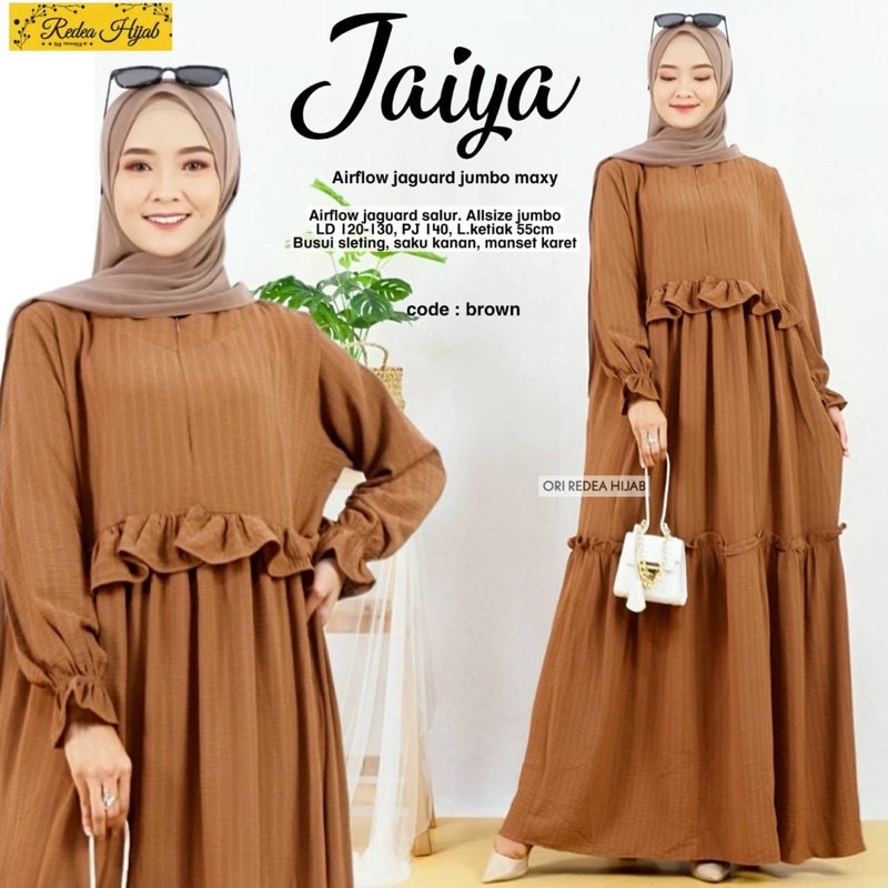[bisa cod ]Gamis jumbo gamis bigsize gamis ld 130 dress ld 130 motif garis ld 130