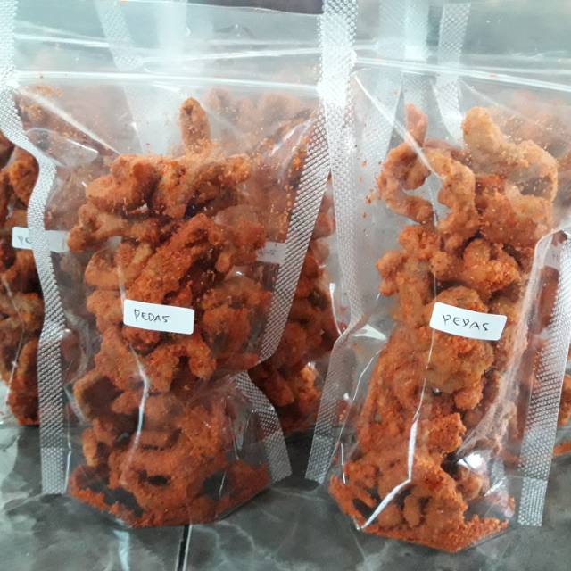 

Kripik Usus Ayam Crispy Pedas Gurih