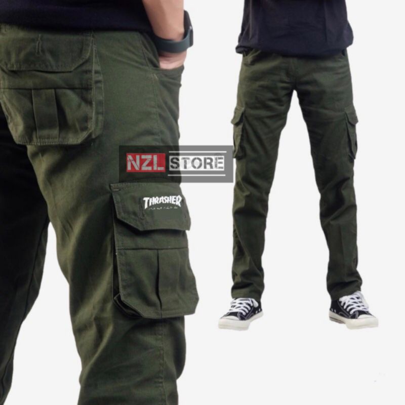 [TERLARIS] YANG LAGI HITS CELANA CARGO PANJANG PRIA POLOS TERMURAH ARMY LORENG UFC VENUM MMA PANTAI GYM LARI FITNES KUALITAS PREMIUM SLIMFIT CARGO PANTS BISA COD / CARGO WARNA ABU MOCCA HITAM CREAM ARMY, CELANA KIMPUL PANJANG PENDEK PINGGANG KANCING SABUK