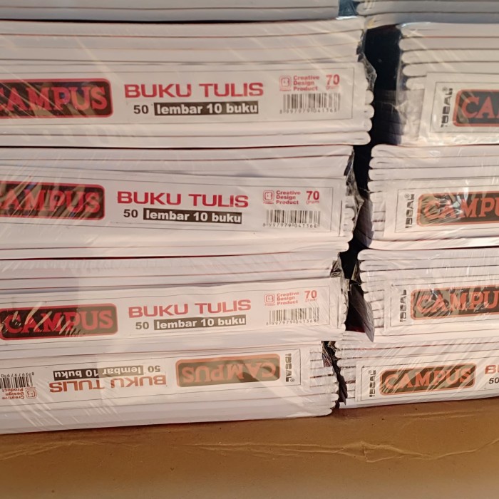 

Bagus Buku Tulis Campus Ideal 50Sheet /Pack Isi 10Buku Promo