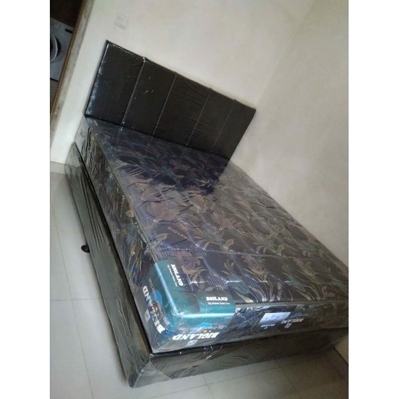 [KEDIRI] 1 Set Komplit Matras Bigland + Divan + Sandaran | Spring Bed Set Big Land 120 140 160 180