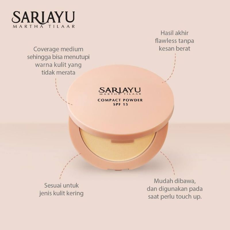 Sariayu Compact Powder SPF 15/Sariayu Bedak Padat SPF/Sariayu Padat/Sariayu Bedak/Sariayu Bedak Kuni