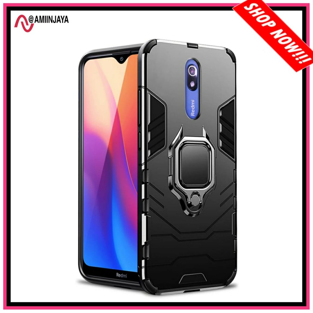 Case Xiaomi Redmi 8 - Redmi 8A Pro Transformer Ring Kick Stand Premium Hard Case