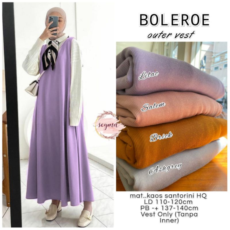 BOLEROE OUTER VEST / ROMPI DRESS KAOS RAJUT LD 110-120 BY SEYMA