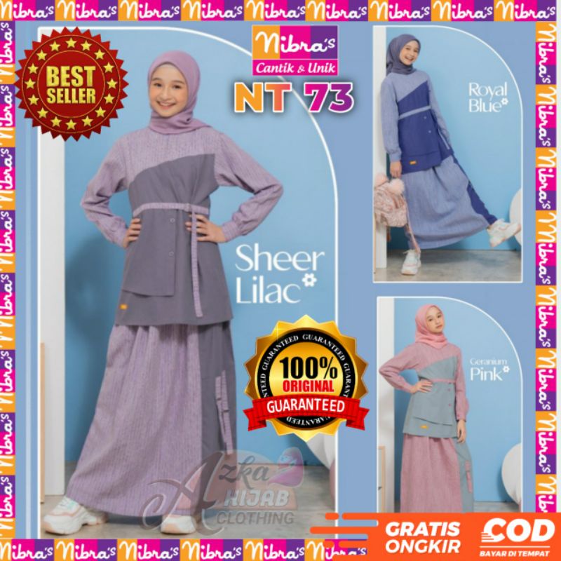 NIBRAS TEEN Setelan Anak Perempuan Terbaru 2022 / Setelan Anak Cewe / Fashion Muslim Remaja / Baju m