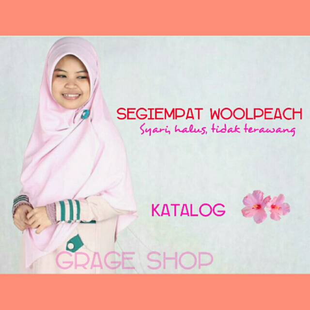 Segiempat wolfis 120x120. Square khimar jilbab syari