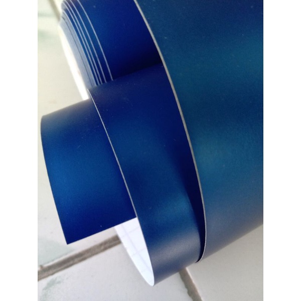 stiker/skotlet biru doff metalic . skotlet sepeda motor
