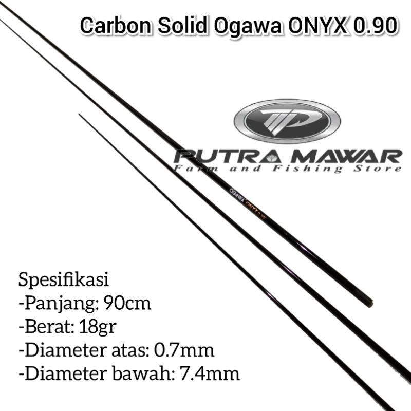 Ujung Carbon Solid OGAWA ONYX 90cm-grafit ogawa-ujungkolaman-cendani-joran kolam