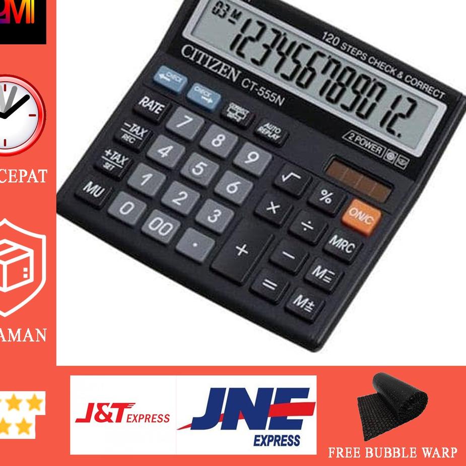 

향 Kalkulator Citizen 555N - Calculator Citizen 12 Digit - Kalkulator Dagang Warung GROSIR ! Best
