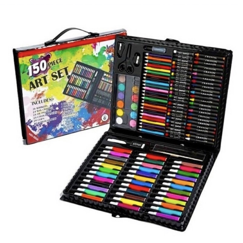 ALAT MENGWARNAIN SET CRAYON COLOURING SET 150PCS / PENSIL WARNA SET 150PCS - BENUA DUNIA