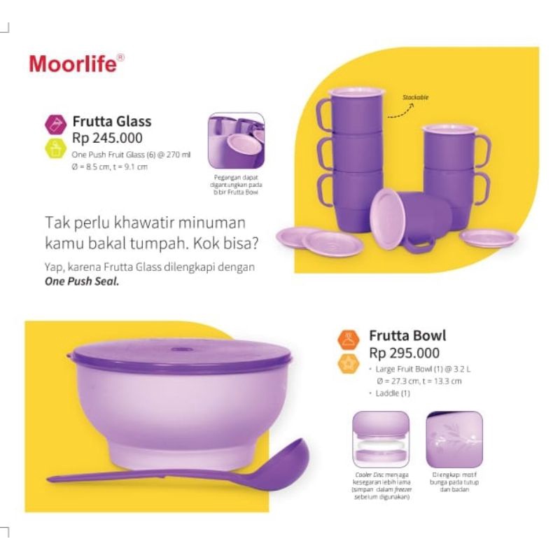 Moorlife Frutta Bowl+ Frutta Glass/Promo/Hampers