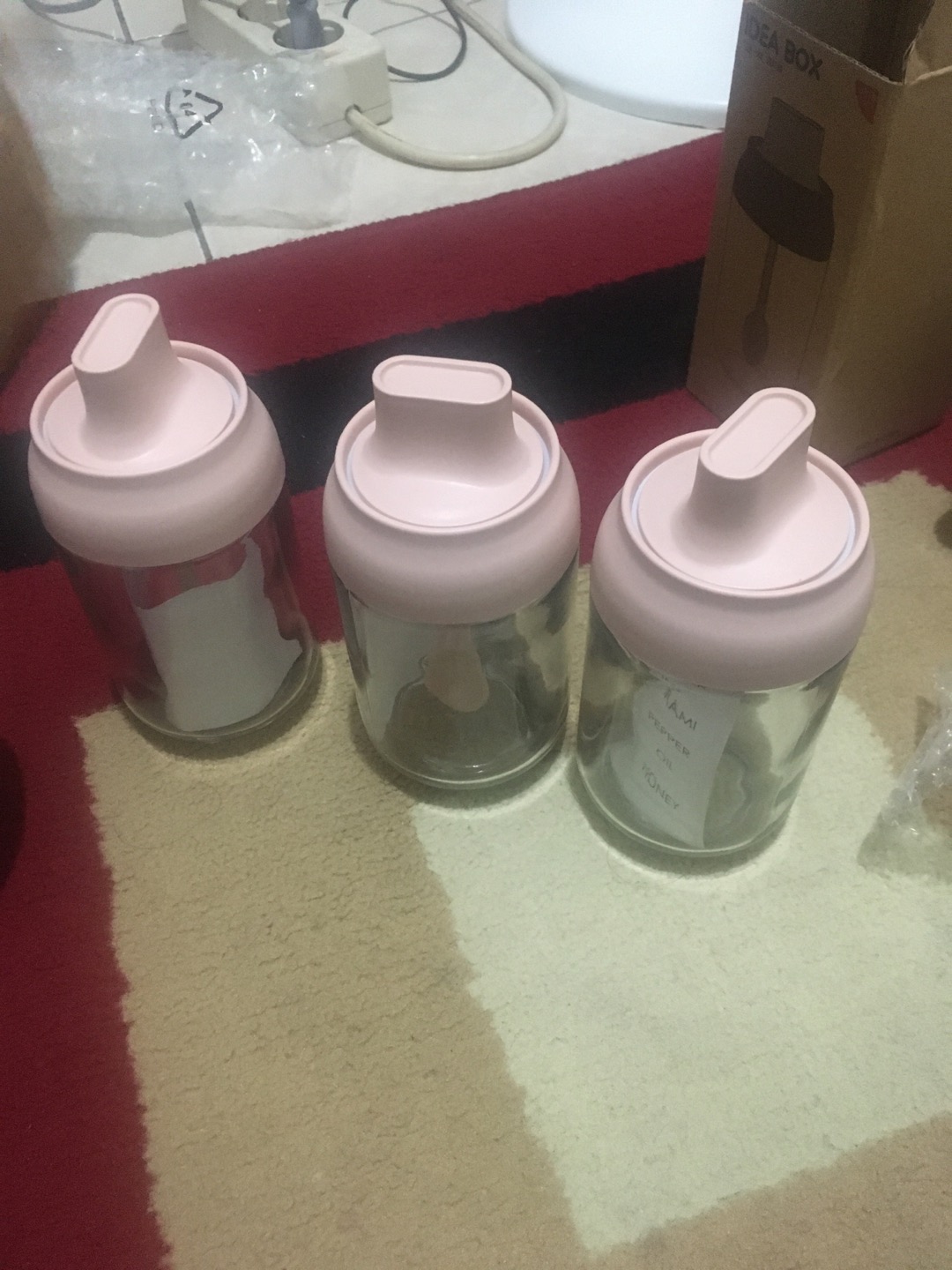 Idea Box Botol Kaca Tempat Bumbu Minyak Honey Kitchen Seasoning Pot Kaca / Beling