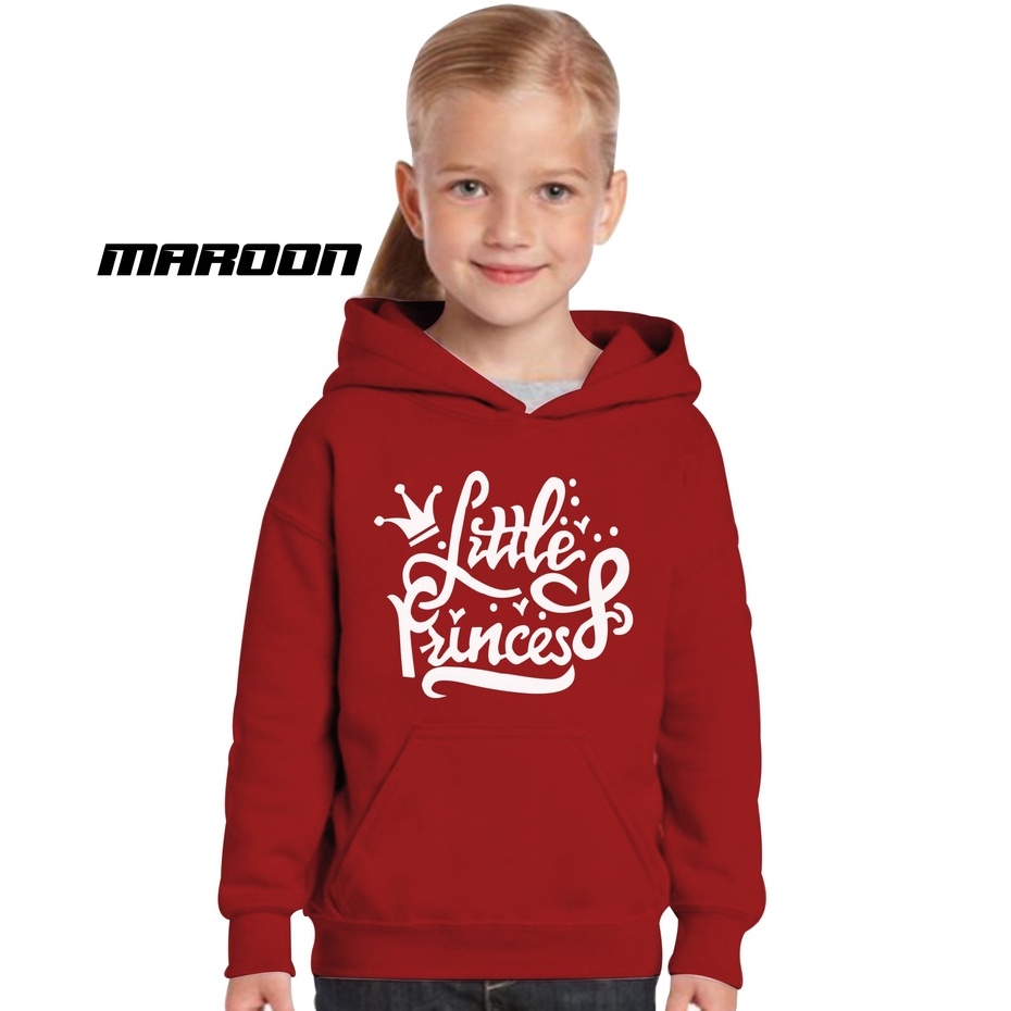 JAKET HOODIE ANAK PEREMPUAN SWEATER SABLON PRINCES TERBARU KEKINIAN BAHAN FLEECE USIA 2TAHUN SAMPAI 12TAHUN