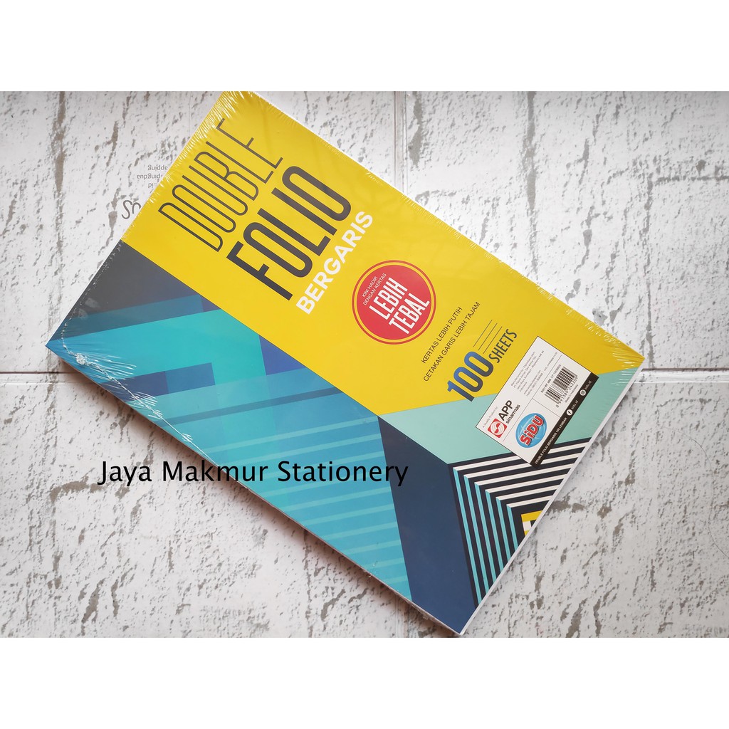

Kertas double folio bergaris sinar dunia 100 lbr
