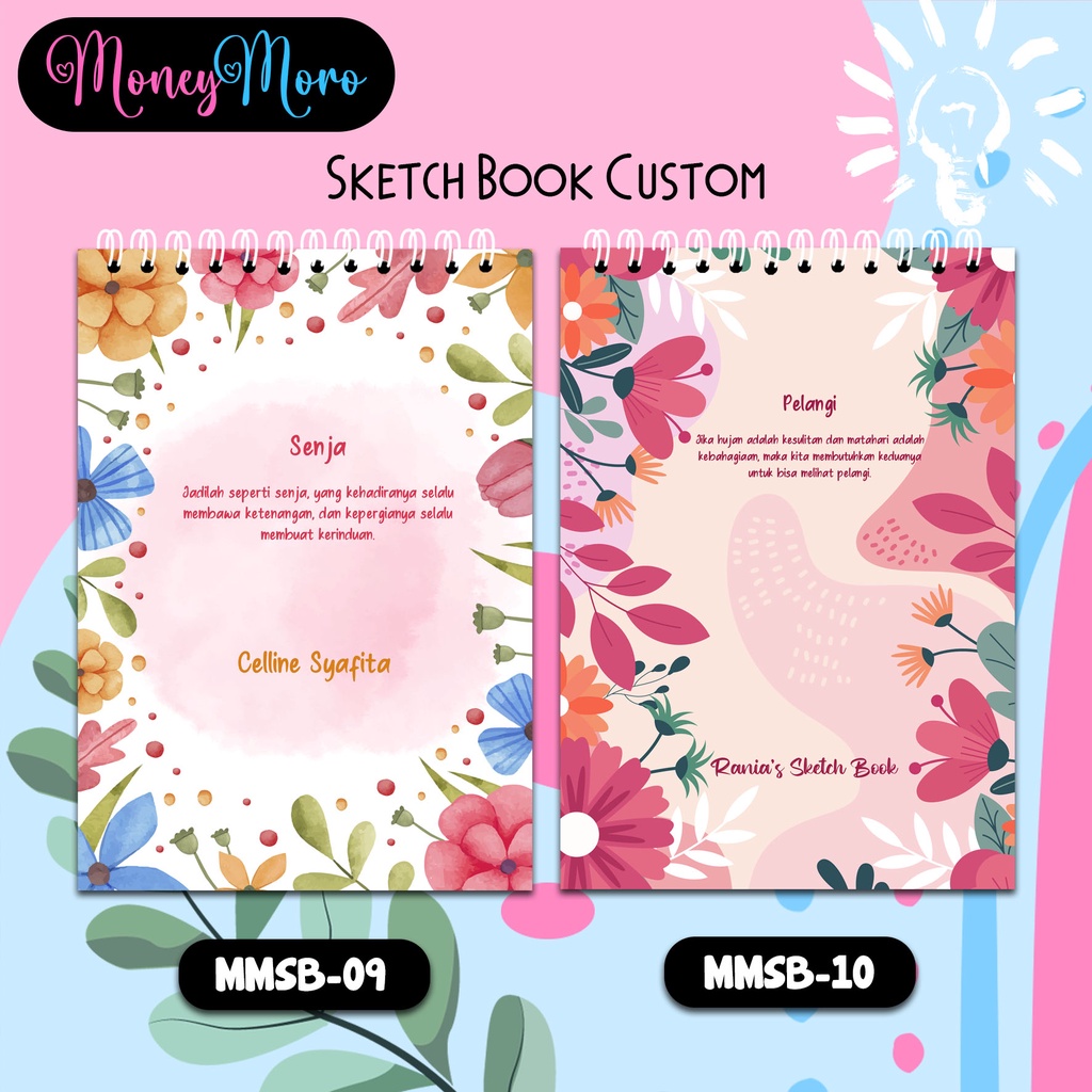 

MoneyMoro MMSB 09-10 Sketch Book Buku Sketsa Buku Gambar Custom Cover / Notepad / Notebook / Block Note