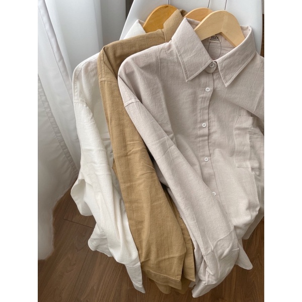 Hiza - Anya Shirt | Kemeja Basic Oversize Bigsize | Kemeja Wanita