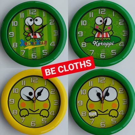 Jam dinding Karakter Doraemon Keropi / jam dinding lucu unik / jam dinding karakter kartun 30cm Wall