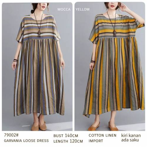 Long Dress Wanita Garvania Loose Dress Long Dress Jumbo Wanita