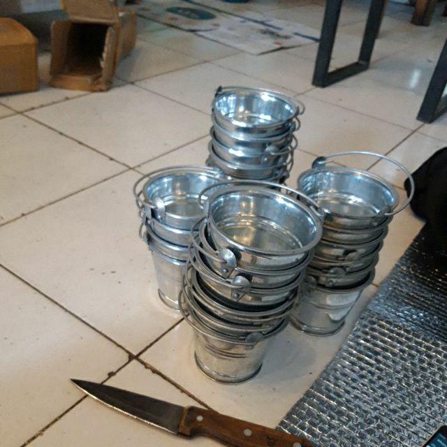 Ember Kaleng Silver Mini D7-10cm Tinggi 8cm