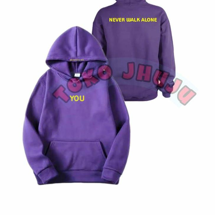 Hoodie Jumper BTS Made by Jimin You Never Walk Alone Seven with you sablon kuning –LKA.10Jn22q
