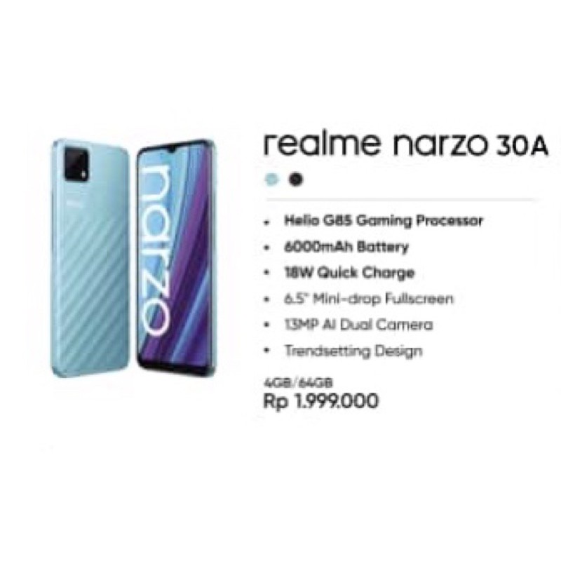 Realme NARZO 30A GARANSI RESMI