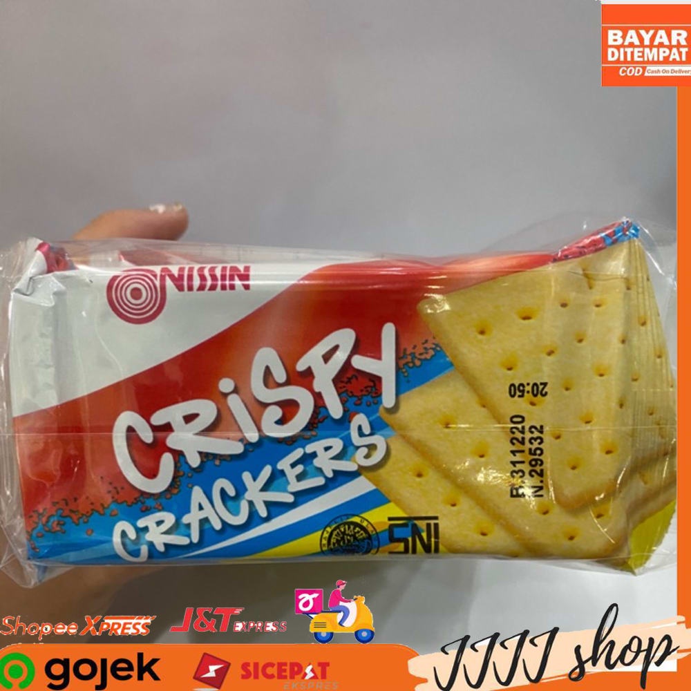 

Nissin Crispy Crackers Snack Biskuit kemasan pack isi 10 pcs