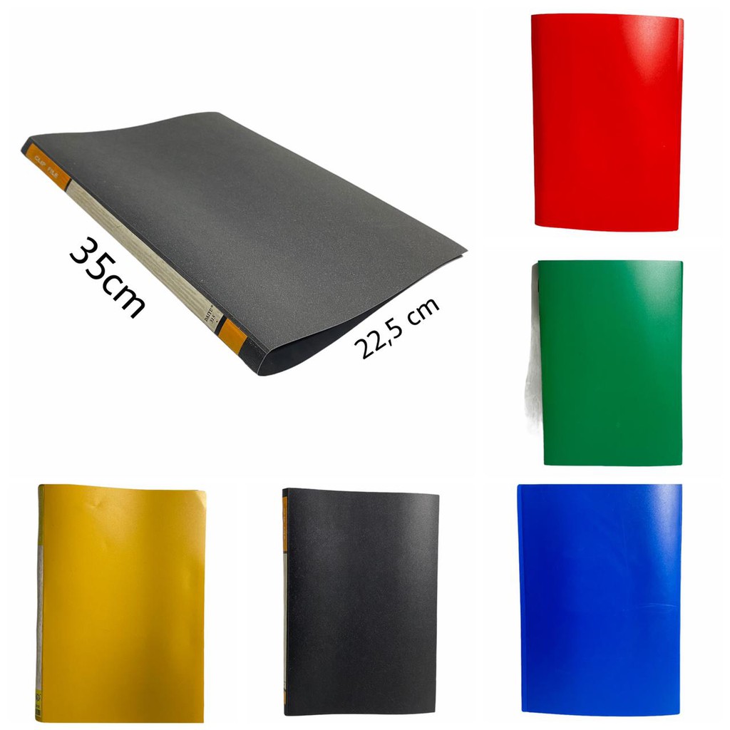 ( Ecer 1 Pc ) OBRAL TERMURAH DIJAMIN - MAP PLASTIK CLIP FOLDER BINDER - PLASTIC FILE FOLIO - SPRING FILE JEPIT ACCO JEPIT PER - RED BLACK BLUE YELLOW GREEN - MERAH HIJAU KUNING BIRU HITAM