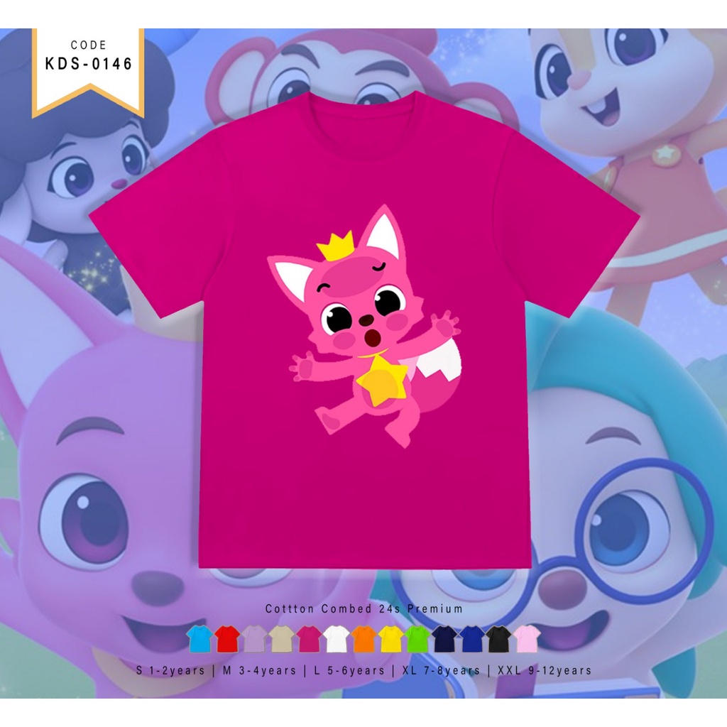 T-SHIRT / KAOS ANAK-ANAK TERMURAH BERGAMBAR  PINK FONG - TERIMA CUSTOM KAOS KELUARGA