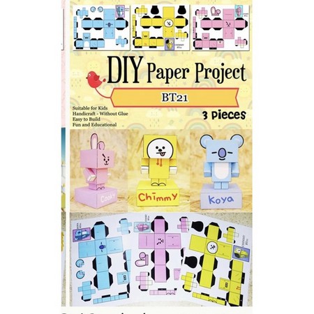 DIY PAPER PROJECT ORIGAMI 3D SATU LEMBAR MOTIF DIKIRIMKAN RANDOM