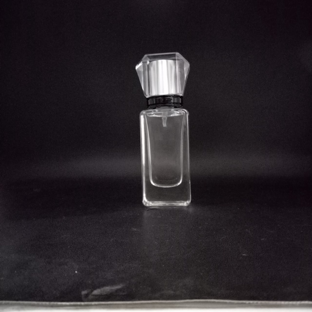 Botol Parfum v32662 50 ml easy pump crystal Silver Cartonan @128