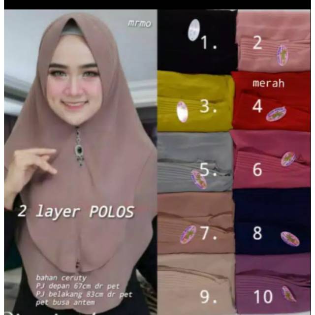 Khimar Mini 2 layer Murah