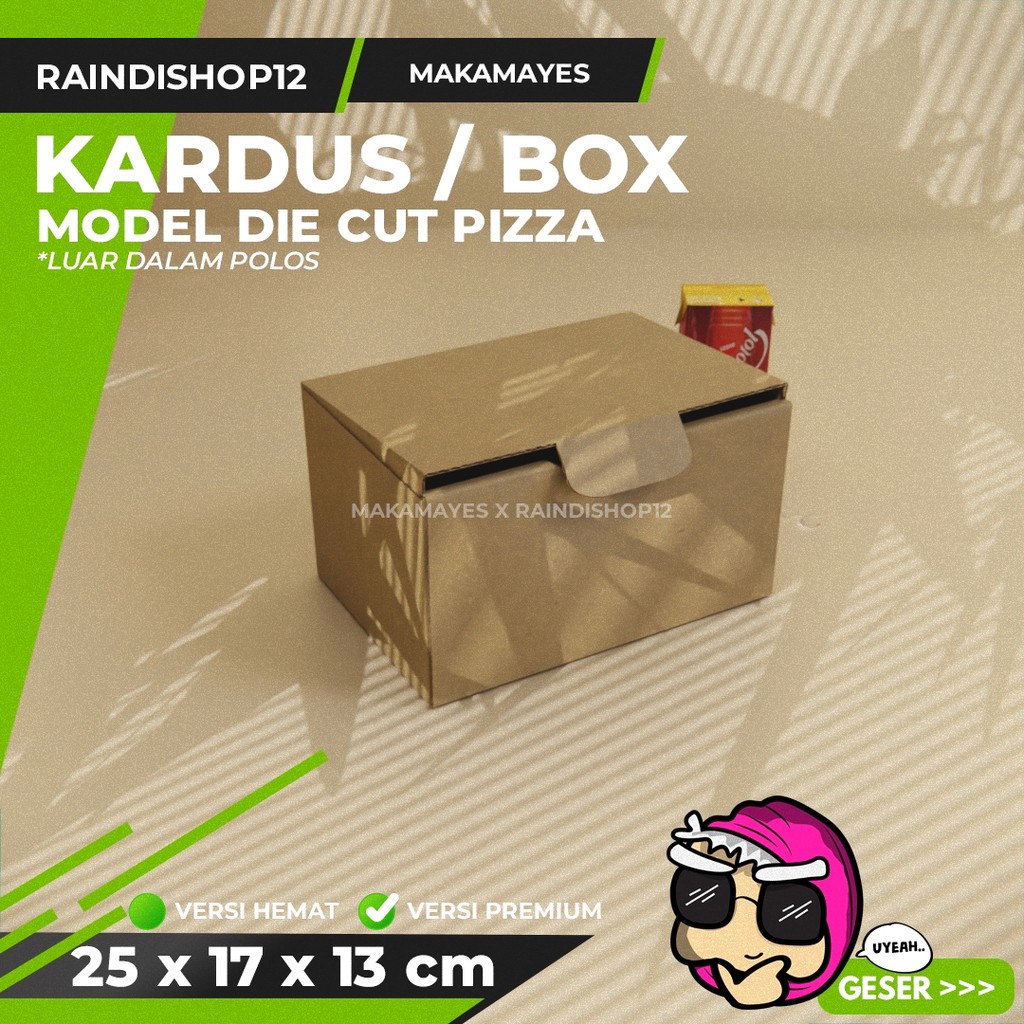 

(MIN 3 PCS) BOX 25 X 17 X 13 CM KARDUS DIE CUT PIZZA KEMASAN PACKAGING KADO