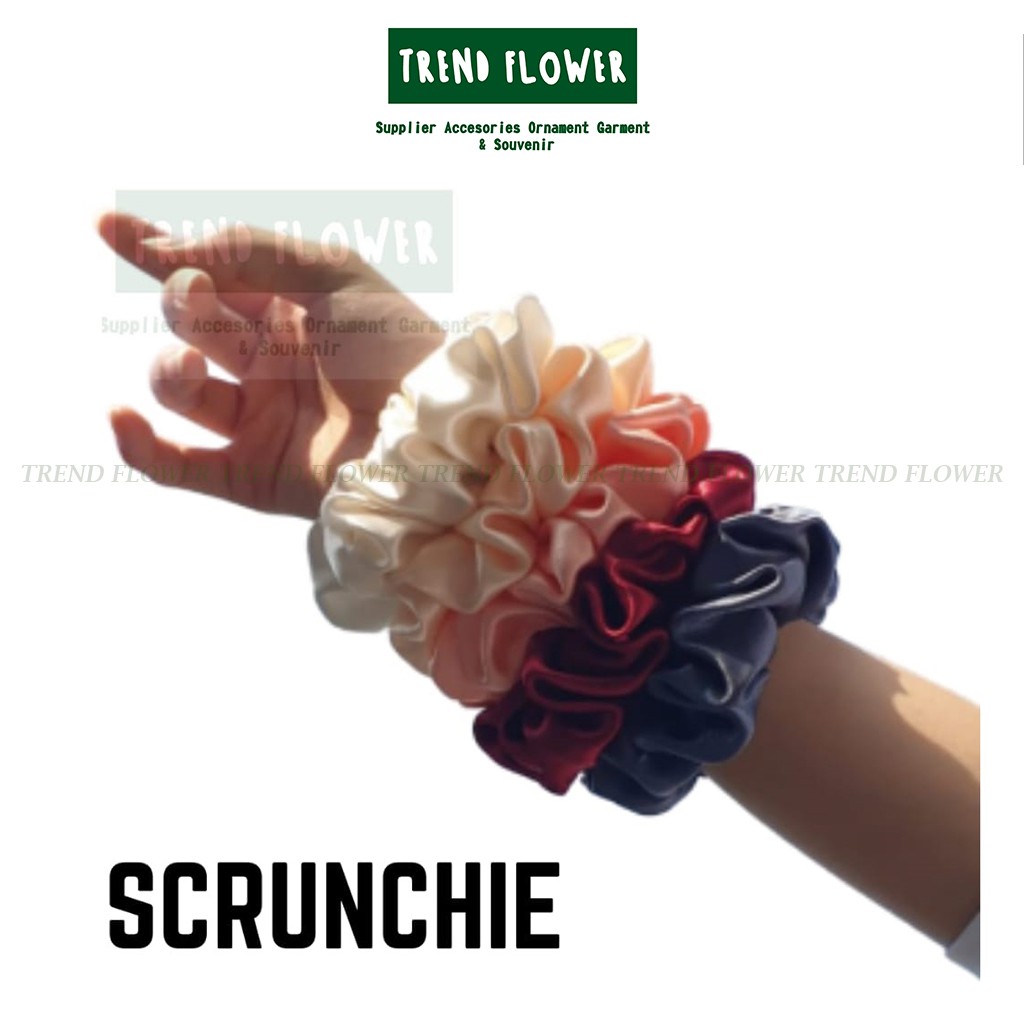 SCRUNCHIE satin silk jepang ikat rambut wanita cepol 