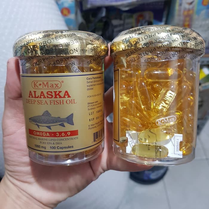 TERMURAH - K-MAX ALASKA DEEP SEA (TUTUP EMAS) MINYAK IKAN OMEGA 3 6 9 SUPLEMEN