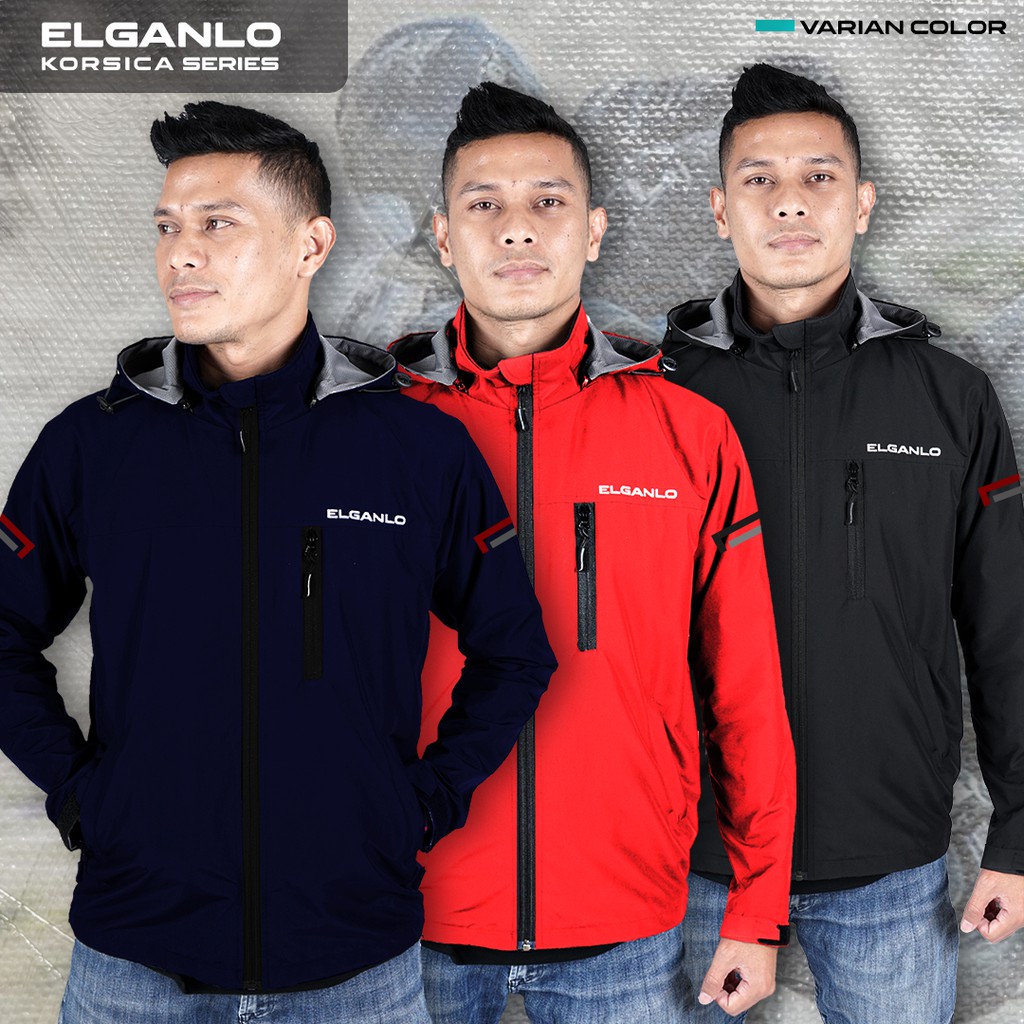 ELGANLO - JAKET MOTOR WINDPROOF KORISCA SERIES HOODIE MULTIFUNGSI JAKET OUTDOOR JAKET PARASUT JAKET 