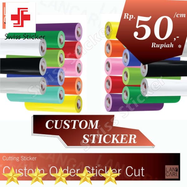 

Promo Custom stiker cutting Sticker Kostum Murah Vinyl Oracal Cafe Shop Toko Keren