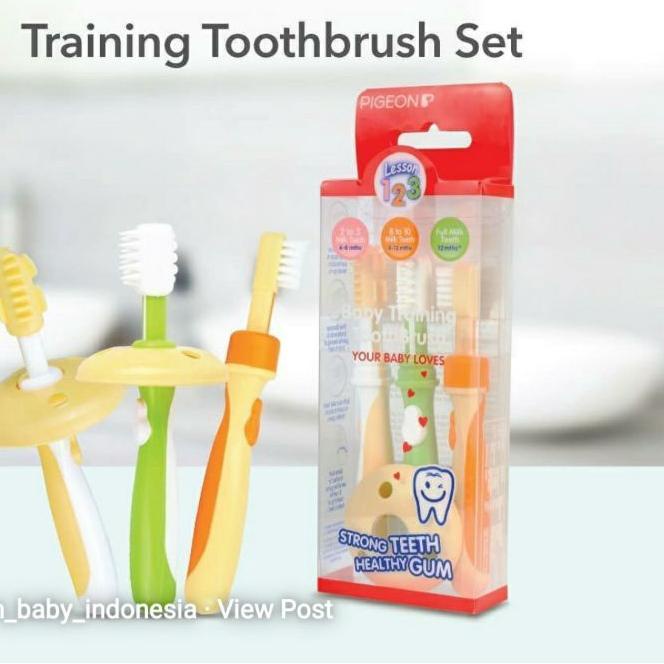 ✺ Sikat Gigi Pigeon / Pigeon Baby Training Tootbrush/ Pigeon Lesson 1 Lesson 2 Lesson 3 Lesson 123 s