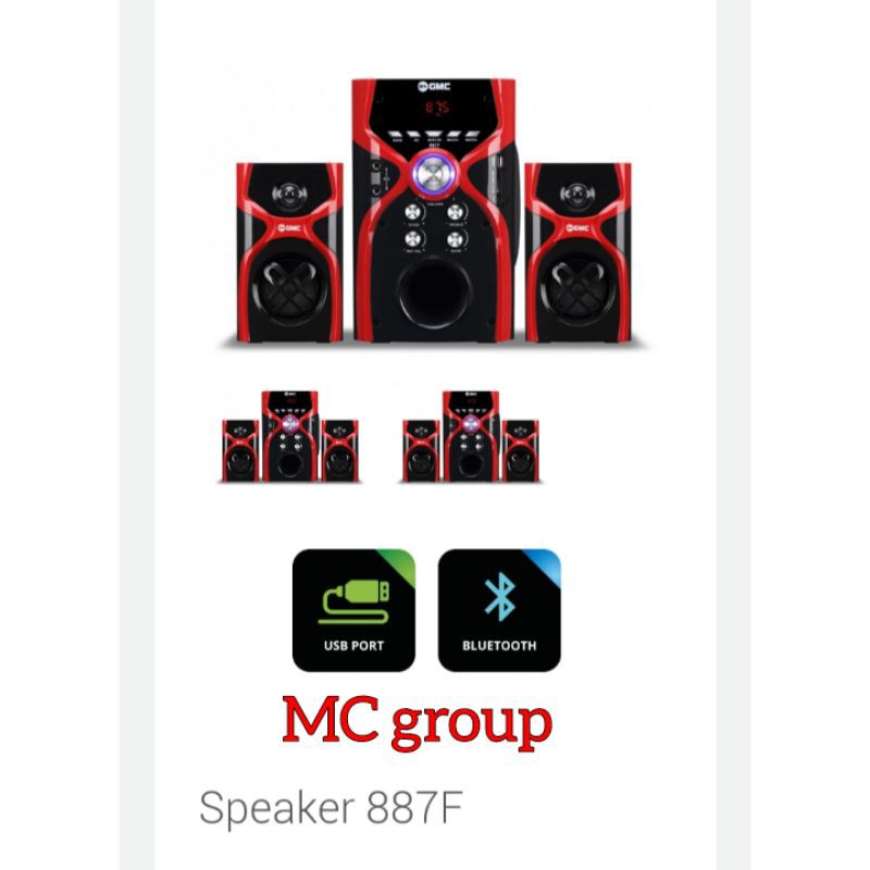 SPEAKER PORTABLE GMC 887F USB BLUETOOTH multimedia ORIGINAL GMC
