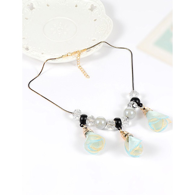 LRC Kalung Fashion Alloy Resin Flower Necklace F6093X