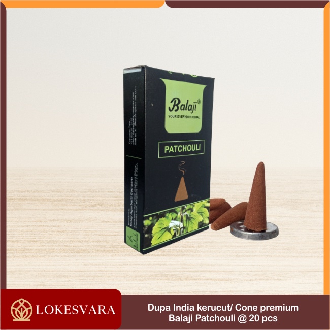 Dupa Hio Buhur Buhkur Wangi Harum India Aromaterapi Balaji Kerucut Cone Tumpeng Premium