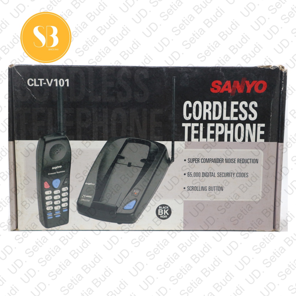 Telepon Wireless Cordless Sanyo CLT V101 BK Baru Murah