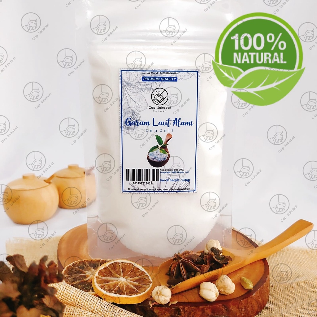 250gr Garam Laut / Natural Seasalt / Rempah / JSR 100% PREMIUM QUALITY