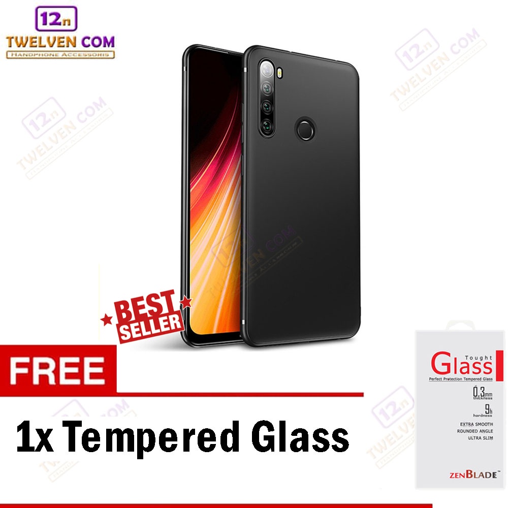 [FLASH SALE] Case Slim Matte Softcase Xiaomi Redmi Note 8 - Free Tempered Glass