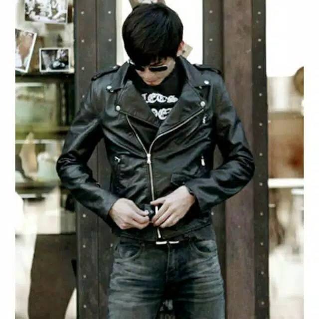 Jaket oscar ariel resleting miring model baru