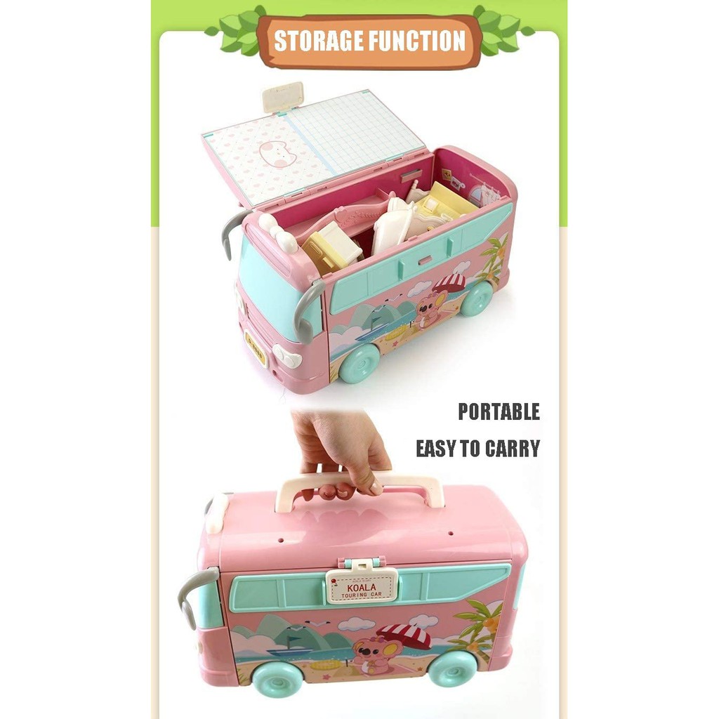 Mainan Replika Sylvanian Family Koala Bus Baby Doll House