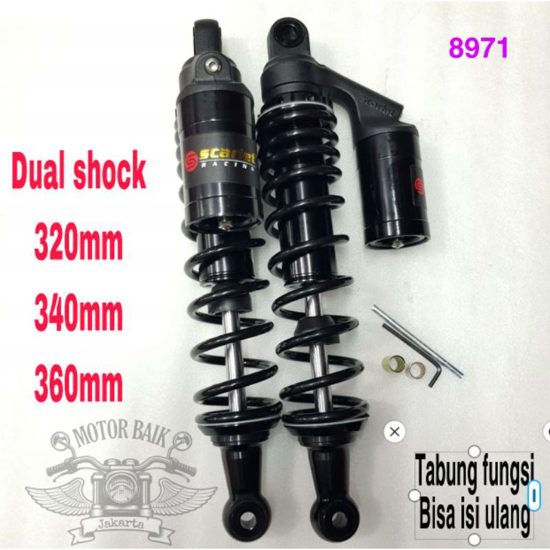 Shockbreaker sok tabung scarlet 320mm 340mm 360mm 8971 tabung fungsi