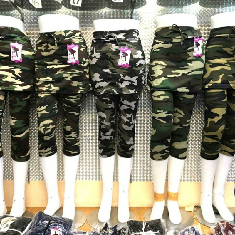 Celana olahraga rok army 7/8 celana senam rok army pendek wanita