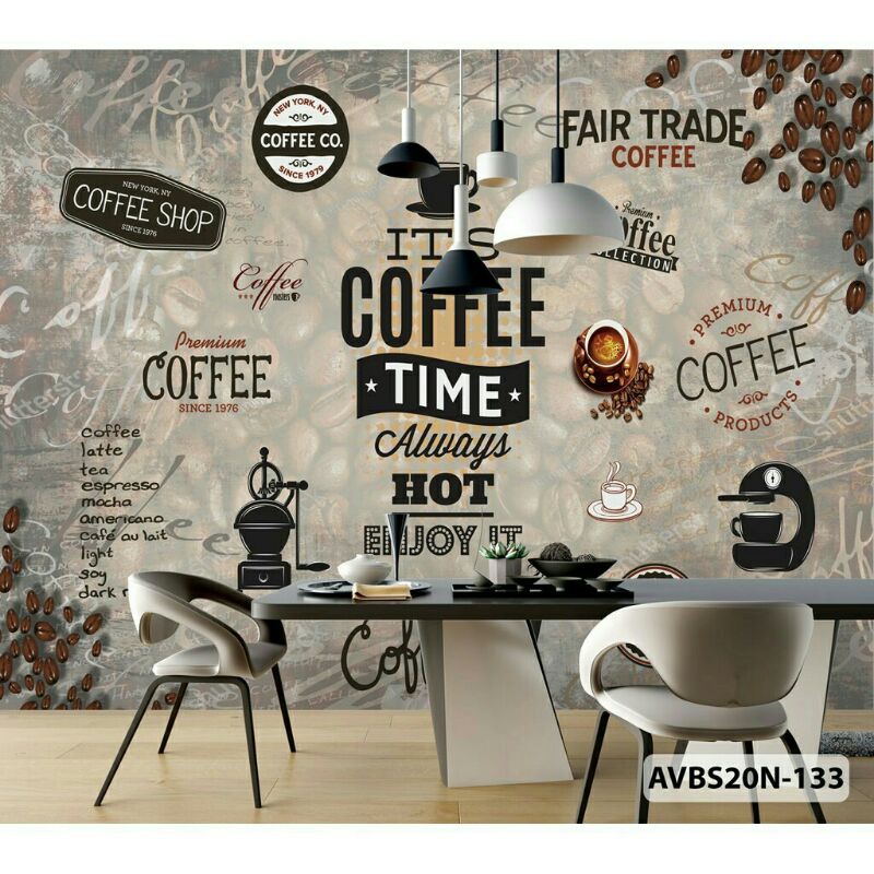 Wallpaper Kedai Kopi , Wallpaper Coffee Shop , Wallpaper Kafe , Wallpaper Custom Murah
