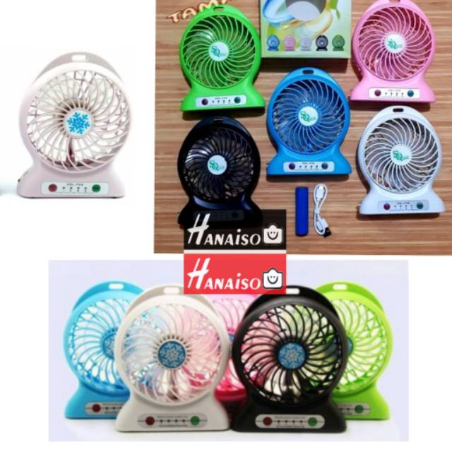 Termurah Medan Hanaiso Teckyo Kipas Angin Duduk Tangan Mini Usb Fan Portable Fan Handy Mini Fan Kipas Mini